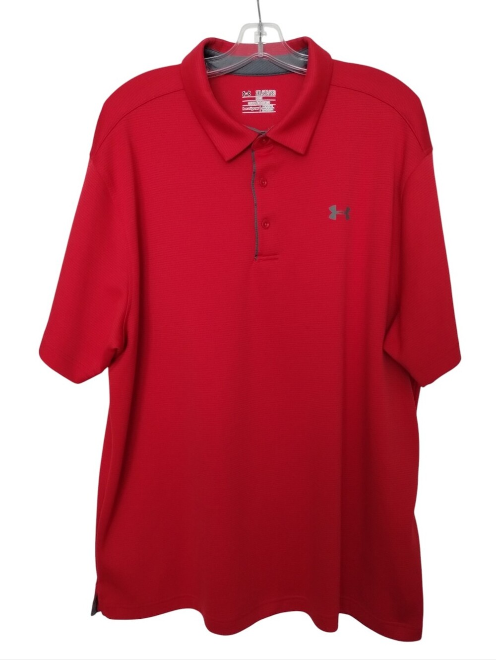 Under Armour Men’s Bright Red Polo with Logo